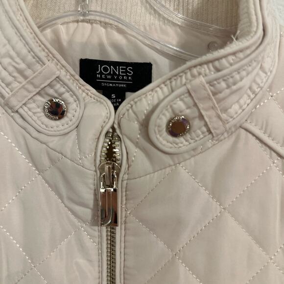 Jones New York Off-White Quilted Vest sz S - Picture 4 of 6